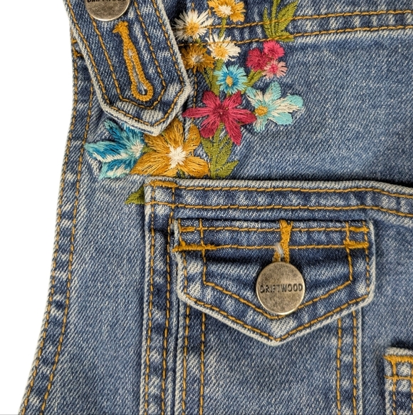 Free People Driftwood Farrah Overall Floral Bell Bottom Sold Out  J1800 - Picture 7 of 12